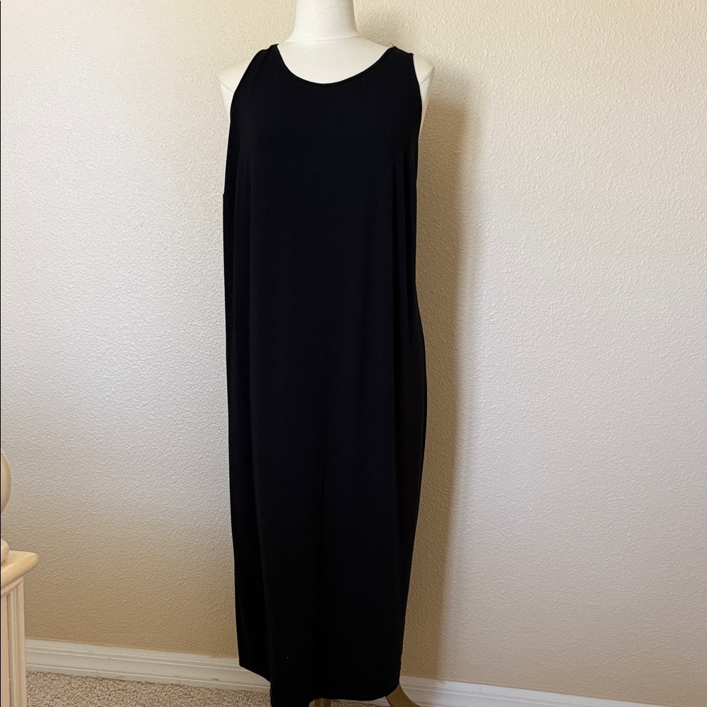 Eileen Fisher Black Sleeveless Maxi Dress (sz - 2X)